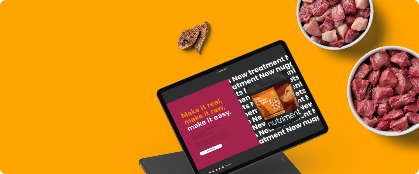 Referenz Nutriment UK Migration, Design, Customer Experience Banner D2C B2B ABRIO GmbH

